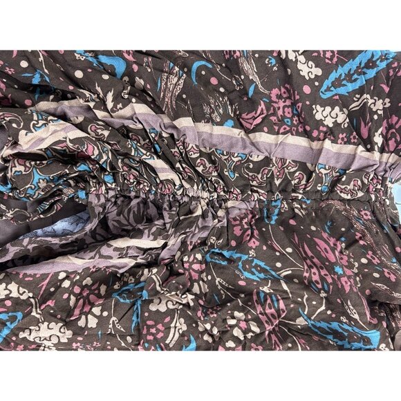 NWT Earthbound Trading Asymmetrical Brown Drawstring Skirt Boho Hippie Small - Picture 6 of 9